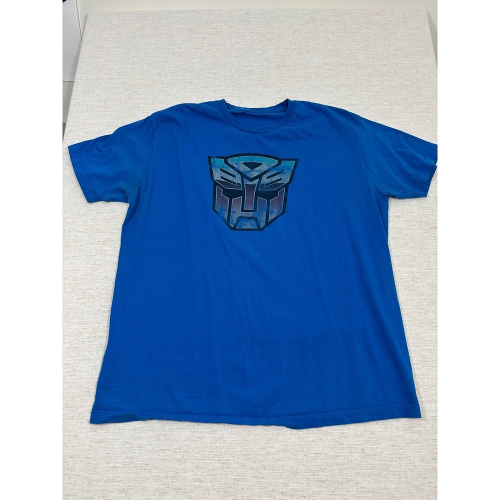 Transformers Graphic T-Shirt Mens XL Blue Good Autobot Shield Logo Tee
